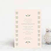 "scandinavian flower" - Baby Shower Invitations in Blush by Sara Hicks Malone - Front