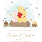 "Disney's Winnie The Pooh a little hunny" - Baby Shower Invitations in Sky by Creo Study - Detail