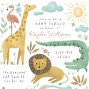 "Safari Adventure" - Baby Shower Invitations in Cotton by Randi Cirelli - Detail