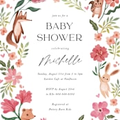 "Love is in the Air" - Baby Shower Invitations in Rose by Vivian Yiwing - Detail