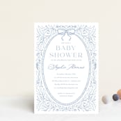 "Parisian Garden" - Baby Shower Invitations in Sky by Kristen Smith - Front