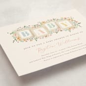 "petite baby blocks" - Baby Shower Invitations in Honey by Jennifer Wick - Detail