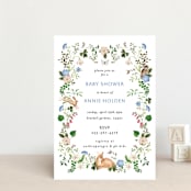 "Spring woodland" - Baby Shower Invitations in Elderflower by Sarah Knight - Front