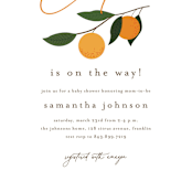 "Little Cutie" - Baby Shower Invitations in Clementine by Stacey Meacham - Detail