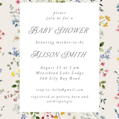 "belle" - Baby Shower Invitations in Meadow by Petra Kern - Detail
