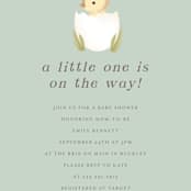 "Lil Duck" - Baby Shower Invitations in Sage by Itsy Belle Studio - Detail