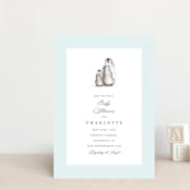 "Penguins" - Baby Shower Invitations in Ice by Teju Reval - Front