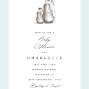 "Penguins" - Baby Shower Invitations in Ice by Teju Reval - Detail