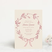 "Winnie" - Baby Shower Invitations in Rose by Robert and Stella - Front