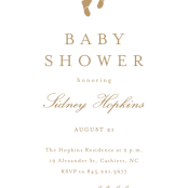 "Footprint" - Baby Shower Invitations in Golden by Stacey Meacham - Detail