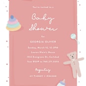 "Baby Blanket" - Baby Shower Invitations in Rosy Cheeks by Carolyn MacLaren - Detail