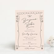 "Oh Bebe" - Baby Shower Invitations in Blush by Ashley Iwafuchi - Front