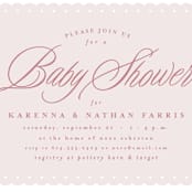 "Sweet scallop" - Baby Shower Invitations in Ballerina by Lea Delaveris - Detail