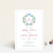 "bunny crest" - Baby Shower Invitations in Cotton Candy by Cass Loh - Front