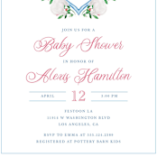 "bunny crest" - Baby Shower Invitations in Cotton Candy by Cass Loh - Detail