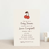 "Cherry on Top" - Baby Shower Invitations in Sundae by Megan Davis - Front