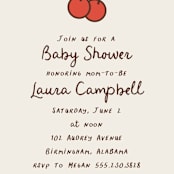 "Cherry on Top" - Baby Shower Invitations in Sundae by Megan Davis - Detail
