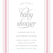 "Border Ribbon" - Baby Shower Invitations in Rosy Cheeks by Carolyn MacLaren - Detail