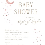 "Stardust" - Baby Shower Invitations in Petal by Melanie Kosuge - Detail