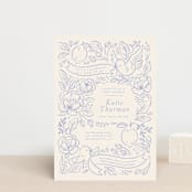 "Love Birds" - Baby Shower Invitations in Porcelain by Rebecca Smith - Front