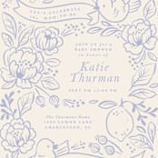 "Love Birds" - Baby Shower Invitations in Porcelain by Rebecca Smith - Detail