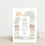 "Patio Party" - Baby Shower Invitations in Watermelon by Paper Sun Studio - Front