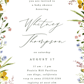 "Briar" - Baby Shower Invitations in Sunshine by Kate Ahn - Detail