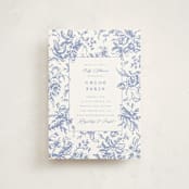 "Dreamy Toile" - Baby Shower Invitations in Blueberry by Teju Reval - Front