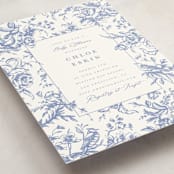 "Dreamy Toile" - Baby Shower Invitations in Blueberry by Teju Reval - Detail