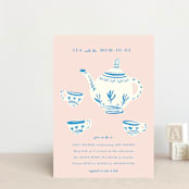 "China Tea Set" - Baby Shower Invitations in Blush by Ani Somi - Front
