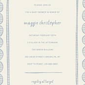 "Florence" - Baby Shower Invitations in Sky by Kelly Watkins - Detail