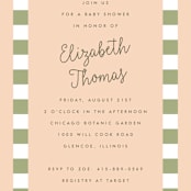 "Boardwalk" - Baby Shower Invitations in Peach by Baumbirdy - Detail