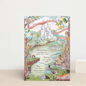 "Sleeping Beauty Storybook Forest" - Baby Shower Invitations in Mint by Becky Nimoy - Front