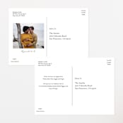 "Disney's Dumbo Stork Baby on the Way" - Baby Shower Invitations in Navy by Claudia Orengo - Back of Card Options