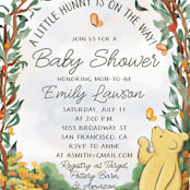 "Vintage Winnie the Pooh Baby Shower Invite" - Baby Shower Invitations in Honey by The Savage Label - Detail