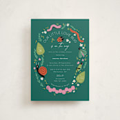 "Little Bug" - Baby Shower Invitations in Garden by Hudson meet Rose - Front