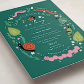 "Little Bug" - Baby Shower Invitations in Garden by Hudson meet Rose - Detail