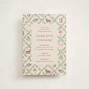 "Trellis" - Baby Shower Invitations in Mulberry by Sarah Knight - Front