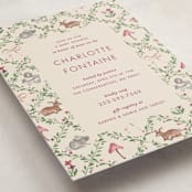 "Trellis" - Baby Shower Invitations in Mulberry by Sarah Knight - Detail