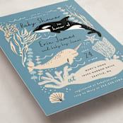 "Under the Sea Creatures" - Baby Shower Invitations in Ocean by Alethea and Ruth - Detail