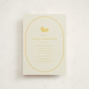 "Simple Duck" - Baby Shower Invitations in Banana by Brianne Larsen - Front