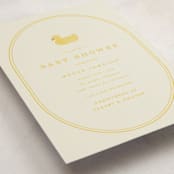 "Simple Duck" - Baby Shower Invitations in Banana by Brianne Larsen - Detail