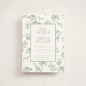 "Safari" - Baby Shower Invitations in Palm by Jenna Holcomb - Front