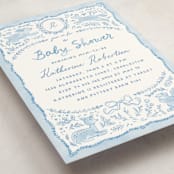 "Folk woodland" - Baby Shower Invitations in Sky by Creo Study - Detail