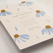 "Flower Sprinkle" - Baby Shower Invitations in Sky by Aviva Atri - Detail