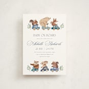 "woodland cars" - Baby Shower Invitations in Navy by Vivian Yiwing - Front