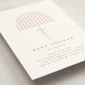 "Bow Brolly" - Baby Shower Invitations in Rose by Angela Thompson - Detail