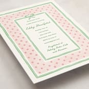 "Polka Dot Frame" - Baby Shower Invitations in Strawberry by Erin German - Detail