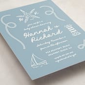 "nautical celebration" - Baby Shower Invitations in Powder Blue by Claudia Orengo - Detail