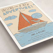 "Sail Ahoy" - Baby Shower Invitations in Buoy by Vera Lim - Detail